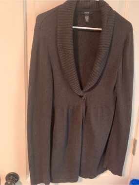 Alfani Charcoal Shawl-Collar Cardigan Sweater